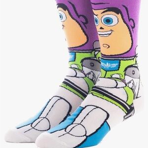 Disney Pixar Toy Story Movie Buzz Lightyear Character Collectible Crew Socks